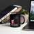 We Fight Monsters White Sparrow Black Glossy Mug